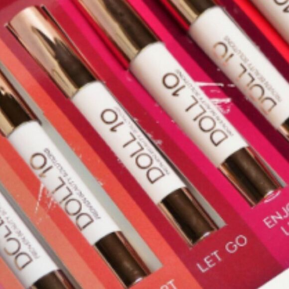 New Two (2) DOLL 10 Lip Crayon "Let Go" Cranberry Full Size. Makeup Lipstick - Picture 14 of 14